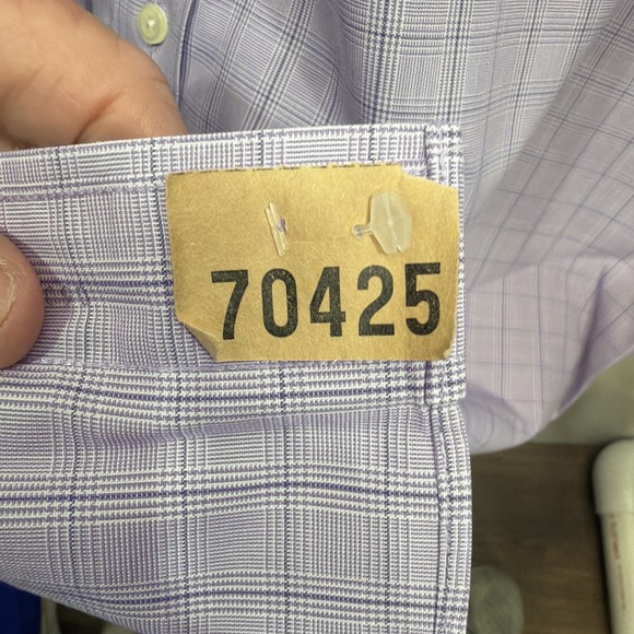 Brooks Brothers 346 Long Sleeve Button Up Shirt Men's 17 1/2- 2/3 Purple Plaid - Picture 6 of 11